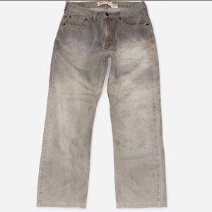 Men's Light Gray Straight-Leg Jeans